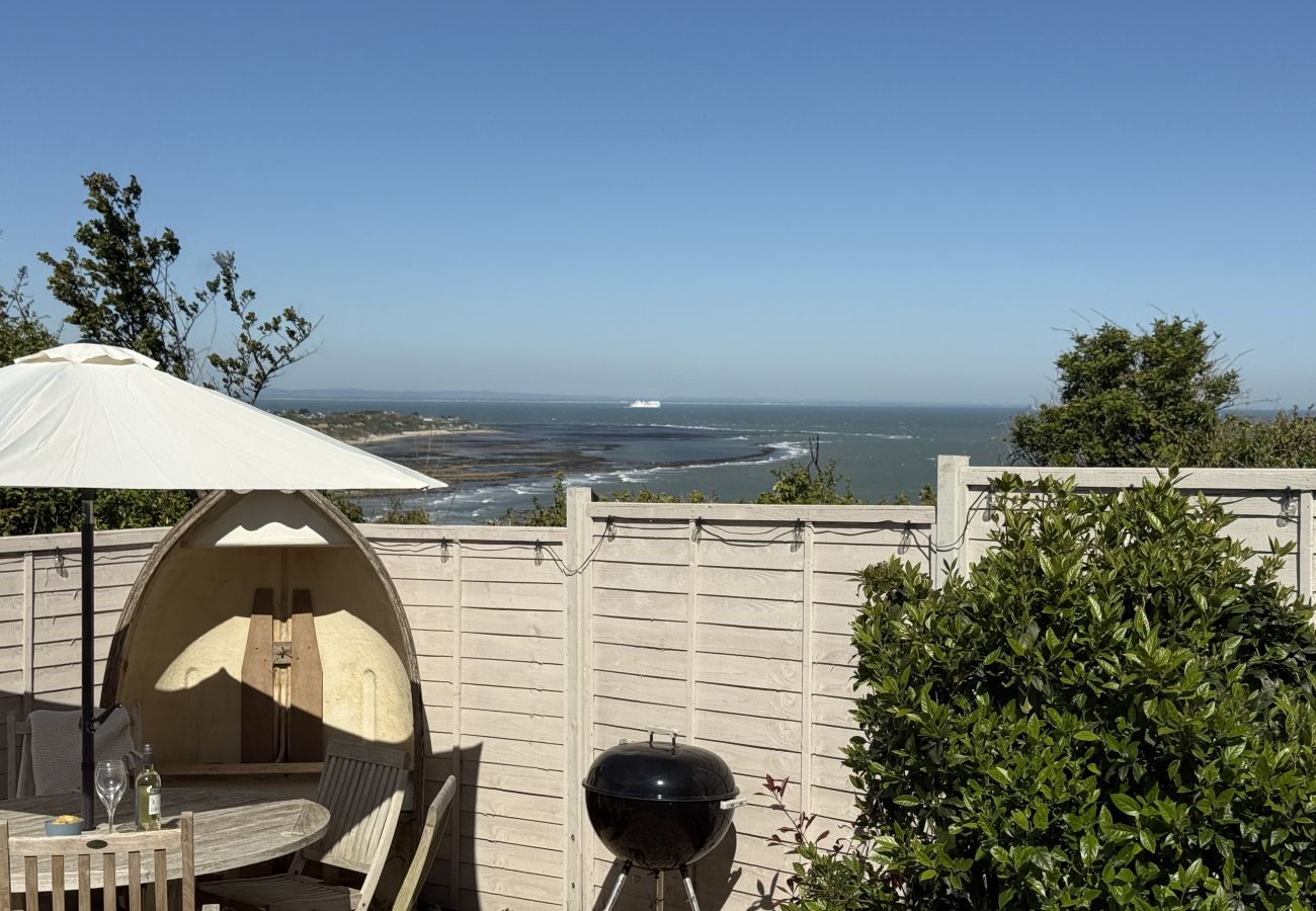 Coastal landscape overlooking Whitecliff Bay on the Isle of Wight