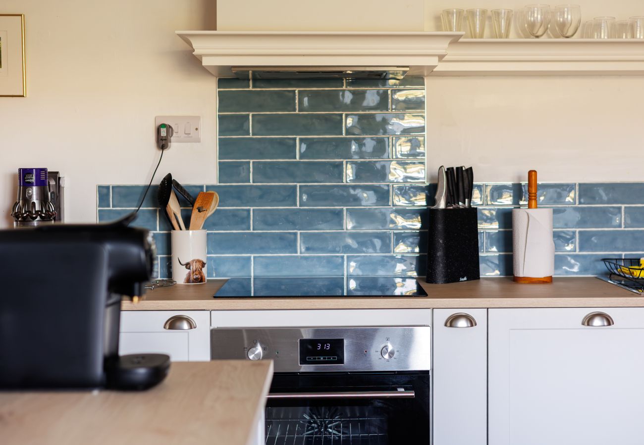 Fully equipped kitchen at Moon Chine Cottage on the Isle of Wight.