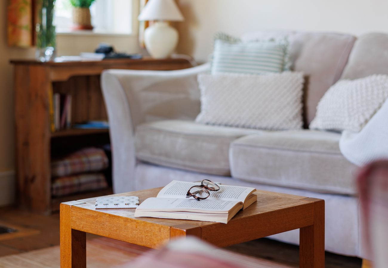 Cosy living room at Moon Chine Cottage on the Isle of Wight.